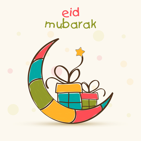 happy eid mubarak greeting card